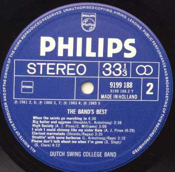 2LP The Dutch Swing College Band: The Band's Best