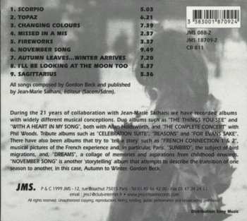 CD The Gordon Beck Quartet: November Song