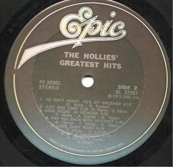 LP The Hollies: The Hollies' Greatest Hits