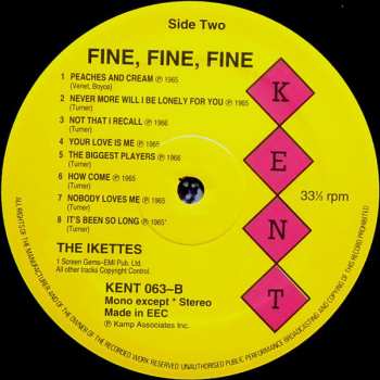 LP The Ikettes: Fine Fine Fine