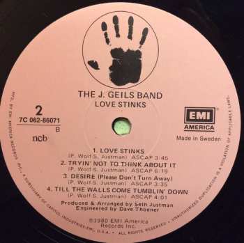 LP The J. Geils Band: Love Stinks