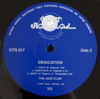 LP The Jazz Clan: Dedication