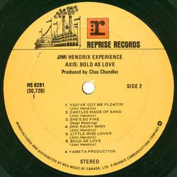 LP The Jimi Hendrix Experience: Axis: Bold As Love