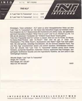 SP The KLF: Last Train To Trancentral (Live From The Lost Continent)