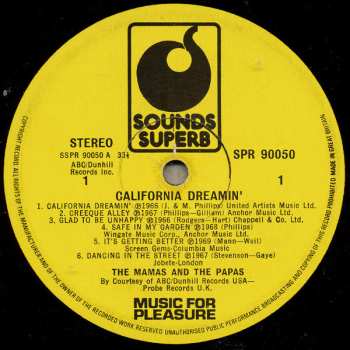 LP The Mamas & The Papas: Best Of The Mamas & The Papas - California Dreamin'
