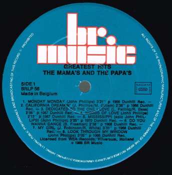 LP The Mamas & The Papas: Greatest Hits