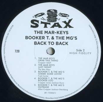 LP Booker T & The MG's: Back To Back