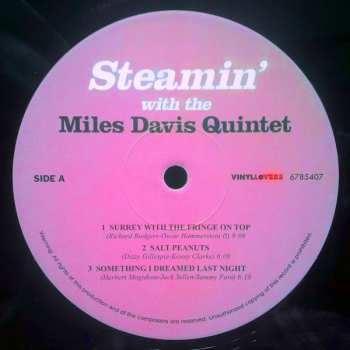 LP The Miles Davis Quintet: Steamin' With The Miles Davis Quintet LTD