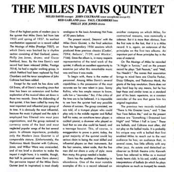 CD The Miles Davis Quintet: Steamin' With The Miles Davis Quintet