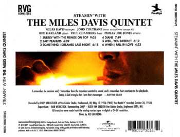 CD The Miles Davis Quintet: Steamin' With The Miles Davis Quintet