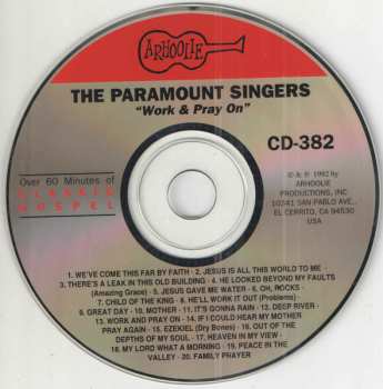 CD The Paramount Singers: Work And Pray On