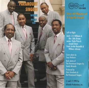 CD The Paramount Singers: Work And Pray On