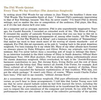 CD The Phil Woods Quintet: American Songbook