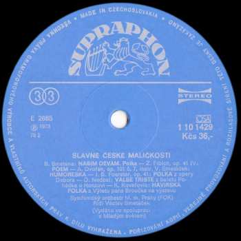 LP The Prague Symphony Orchestra: Slavné České Maličkosti