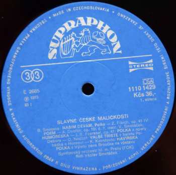 LP The Prague Symphony Orchestra: Slavné České Maličkosti