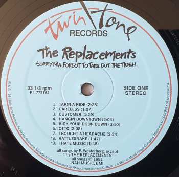 LP The Replacements: Sorry Ma, Forgot To Take Out The Trash