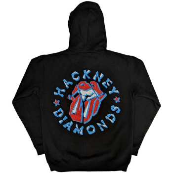 Merch The Rolling Stones: The Rolling Stones Unisex Zipped Hoodie: Hackney Diamonds Stars (back Print) (small) S