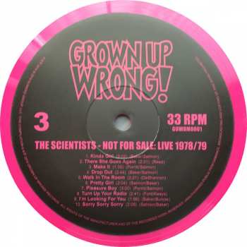 2LP The Scientists: Not For Sale: Live 1978/79 CLR