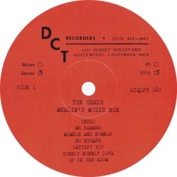 2LP The Seeds: Raw & Alive · Merlin's Music Box · The Seeds In Concert DLX