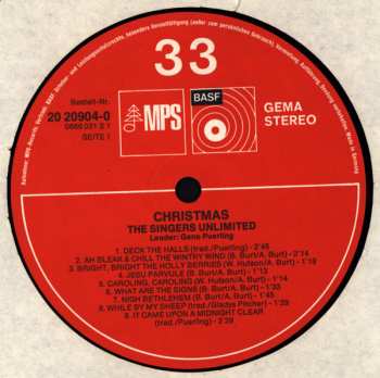 LP The Singers Unlimited: Christmas