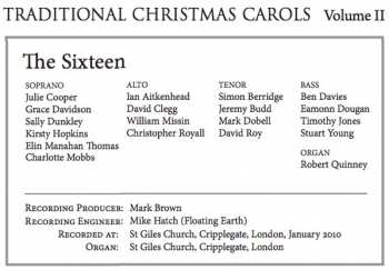 2CD The Sixteen: The Complete Traditional Christmas Carols Collection