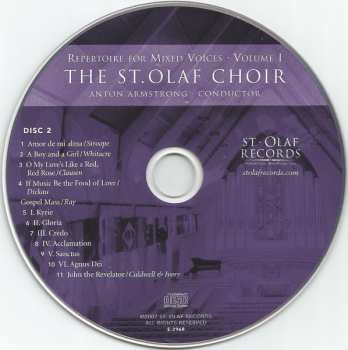 2CD The St. Olaf Choir: Repertoire For Mixed Voices - Volume I
