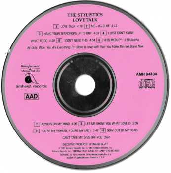 CD The Stylistics: Love Talk