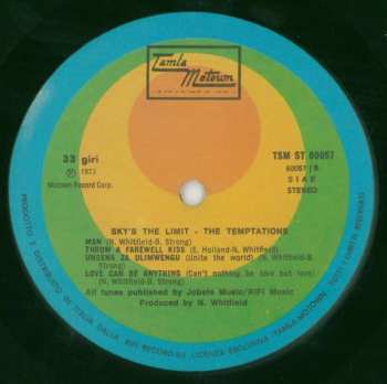 LP The Temptations: Sky's The Limit