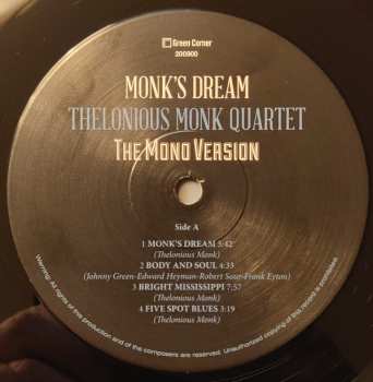 2LP The Thelonious Monk Quartet: Monk's Dream LTD