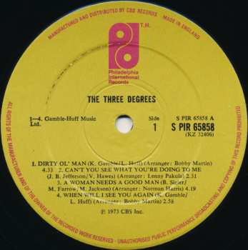 LP The Three Degrees: The Three Degrees