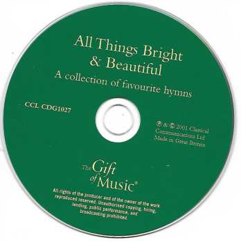 CD The Victoria Singers: All Things Bright & Beautiful - A Collection Of Favourite Hymns