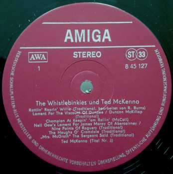 LP The Whistlebinkies: The Whistlebinkies & Ted McKenna