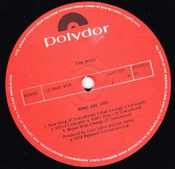 LP The Who: Who Are You