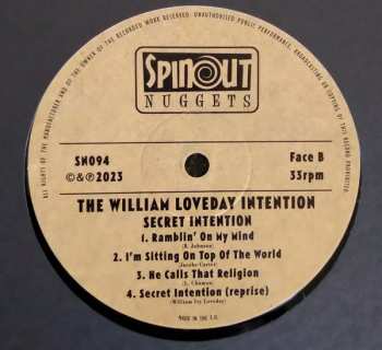 LP The William Loveday Intention: Secret Intention LTD | NUM