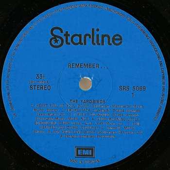 LP The Yardbirds: Remember... The Yardbirds