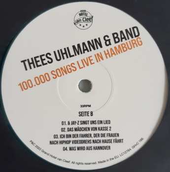 3LP Thees Uhlmann & Band: 100.000 Songs Live In Hamburg LTD | CLR