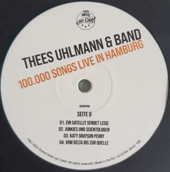 3LP Thees Uhlmann & Band: 100.000 Songs Live In Hamburg LTD | CLR