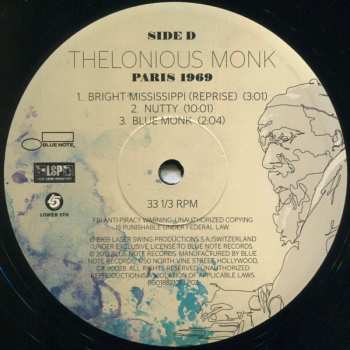 LP Thelonious Monk: Paris 1969