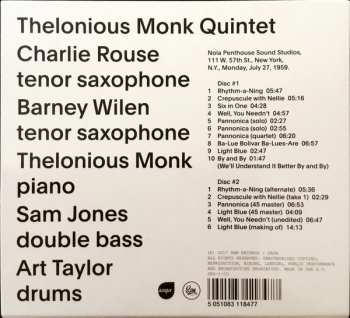 2CD Thelonious Monk: Les Liaisons Dangereuses 1960 DLX