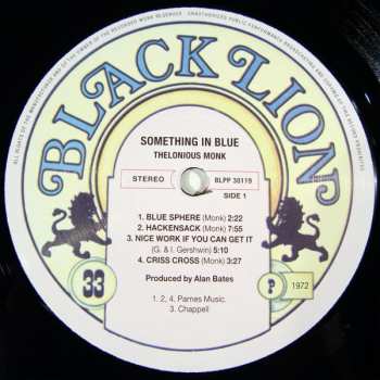 LP Thelonious Monk: Something In Blue LTD