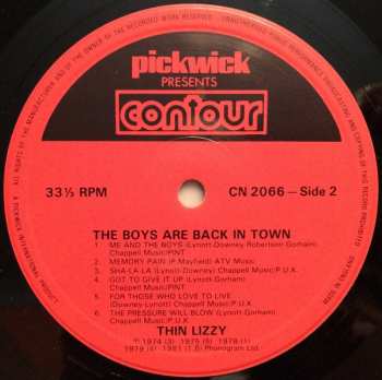 LP Thin Lizzy: The Boys Are Back In Town