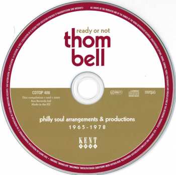 CD Thom Bell: Ready Or Not (Thom Bell Philly Soul Arrangements & Productions 1965-1978)