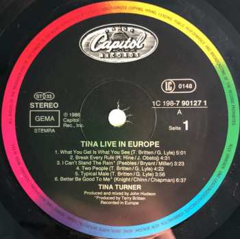 2LP Tina Turner: Tina Live In Europe
