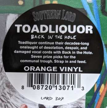 LP Toadliquor: Back In The Hole CLR