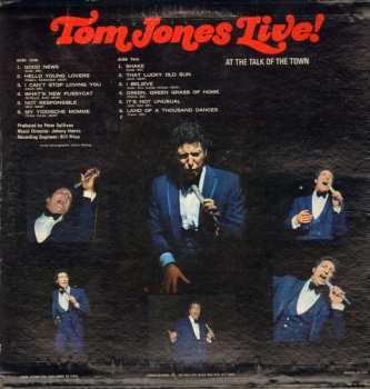 LP Tom Jones: Tom Jones Live! At The Talk Of The Town