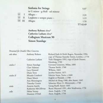 CD Tomaso Albinoni: Double Oboe Concertos & String Concertos - Volume I