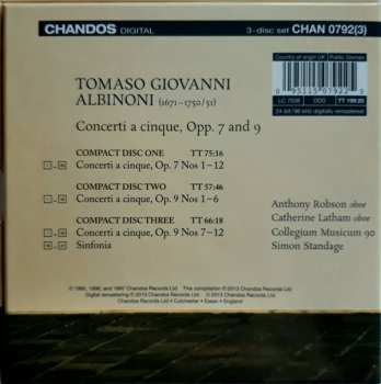 3CD Tomaso Albinoni: The Collected Concertos For Oboes And Strings