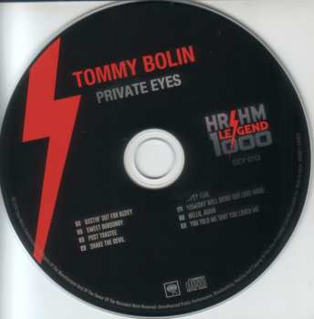 CD Tommy Bolin: Private Eyes = 魔性の目 LTD