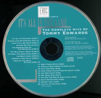CD Tommy Edwards: It's All In The Game: The Complete Hits Of Tommy Edwards