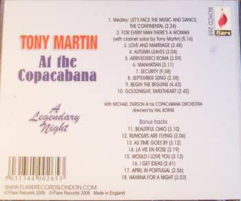 CD Tony Martin: A Legendary Night. Tony Martin At The Copacabana With Bonus Tracks